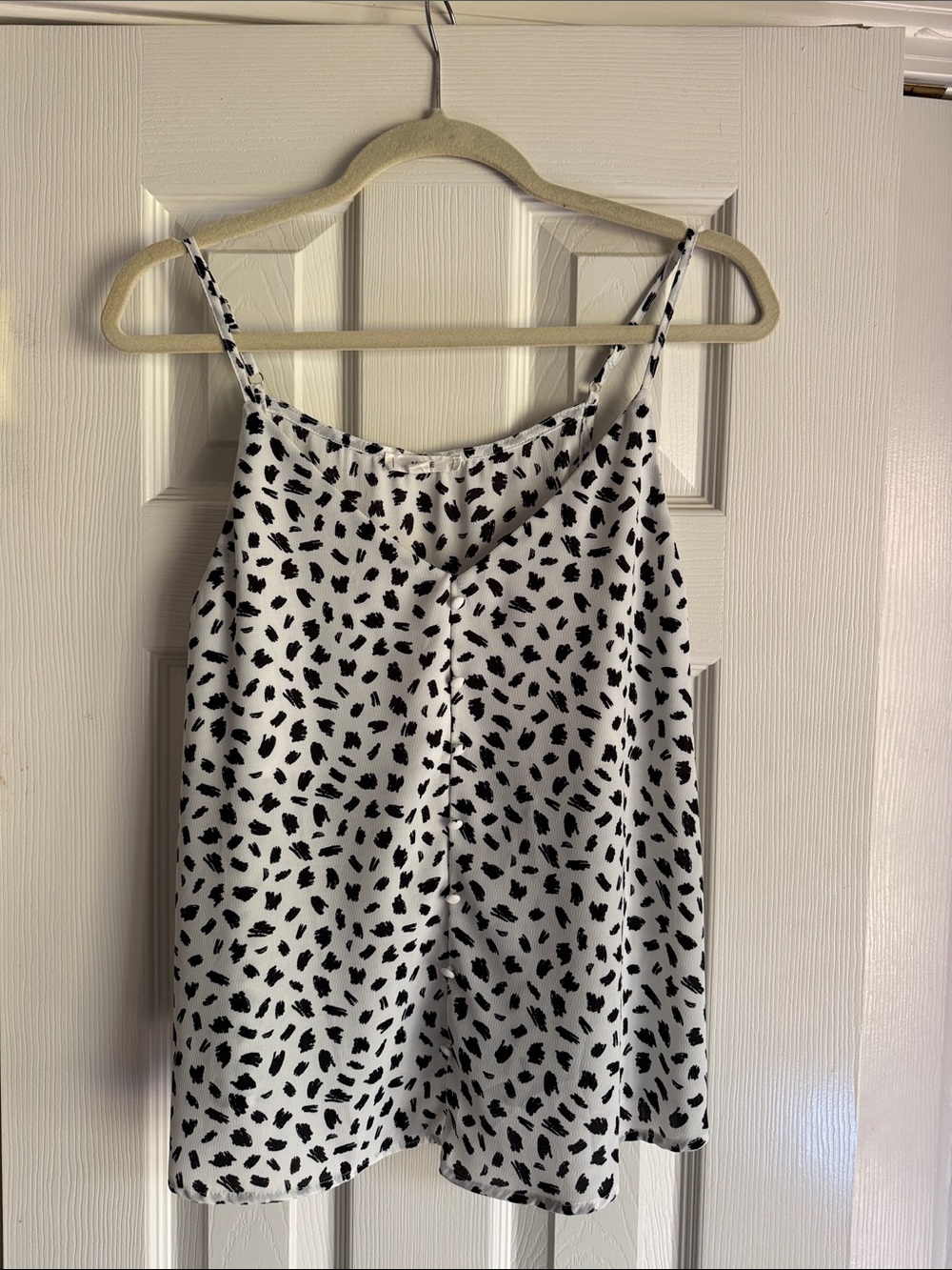 mine Black & White Spot Print Cami
